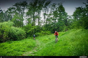 Trasee cu bicicleta MTB XC - Traseu MTB Gaesti - Slobozia - Glavacioc - Negrasi - Mozacu - Rascaeti - Gaesti (Manastirea Glavacioc si Poiana cu narcise Negrasi) de Andrei Vocurek