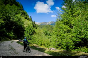 Trasee cu bicicleta MTB XC - Traseu MTB Masivul Piatra Craiului: Zarnesti - Cabana Gura Raului - Prapastiile Zarnestilor - spre Cabana Curmatura (varianta familie, copil de 1 an) de Andrei Vocurek